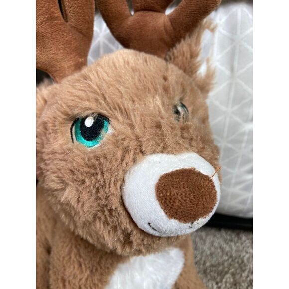 Build A Bear Glisten Reindeer Plush 2015 Christmas Stuffed Animal Brown Deer - Picture 10 of 11
